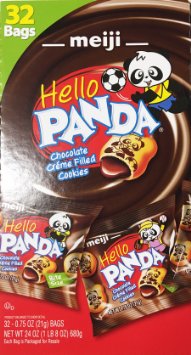 Hello Panda Chocolate Creme Filled Cookies Jumbo Box - 32 Bags (32 - .75 Oz Bags = 24 Oz)