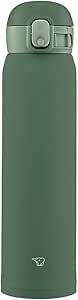 Zojirushi SM-WA60-GD Water Bottle, One-Touch Stainless Steel Mug, Seamless 0.60 L Khaki