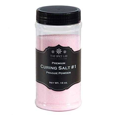 The Spice Lab (1 Lb) Jar - USA MADE Pink Curing Salt #1"Prague Powder No.1" 6.25%"Quick Cure" AKA"Insta Cure" for Game, Sausage, Fish, Bacon, Ham and Jerky OU Kosher
