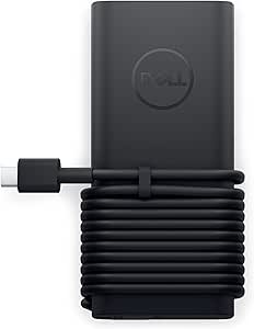 Dell 65-Watt USB-C Adapter - USB-C Connector, 1.7A Input Current (Max), 65-Watt Output Power, 100 to 240 VAC, 50 to 60 Hz Input Frequency - Black