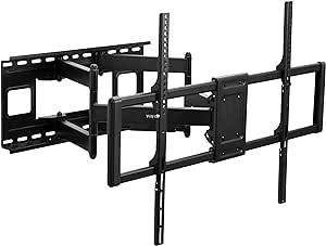 VIVO Heavy Duty 60 to 120 inch Extra Large Screen TV Articulating Wall Mount for LCD LED Flat and Curved Screens, Extended Arm Swivel Mount, Max VESA 900x600mm, Black, MOUNT-VW120M