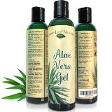 Organic Aloe Vera Gel for Natural Skin Care - Cold Pressed from 100 Pure Aloe Vera - Thin Aloe Gel Formula for Skin Face Hair - Perfect for Sunburn Aftershave Hair Gel Moisturizer and more 8 oz