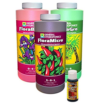 FloraGro, FloraBloom, FloraMicro Set   1oz Floralicious Plus (Pints)