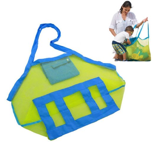 Yookat Beach Mesh Bag Tote Stay Away From Sand for the Beach Family Children Play (Swim, Toys, Boating -Xl Size)