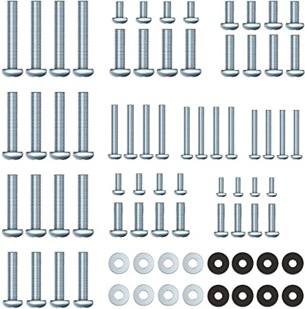 PERLESMITH Universal TV Mounting Hardware Kit Fits All TVs Includes M4, M5, M6 and M8 TV Screws, Washers and Spacers for TV and Monitor Mounting up to 80 inches White