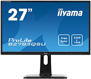 iiyama B2783QSU-B1 27" ProLite Height Adjustable QHD LED Monitor with FreeSync - Black