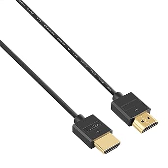 Pasow 4K HDMI Cable Ultra Thin Male to Male 36AWG High Speed Slim Cable (1.5FT/0.5M)