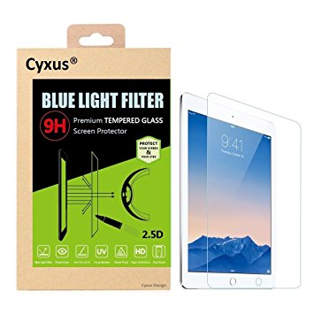 Cyxus Blue Light UV Filter [Sleep Better] 9H Tempered Glass Screen Protector for Apple iPad 1/2/3/4 (iPad4th/3rd/2nd/1st Generation) the New iPad