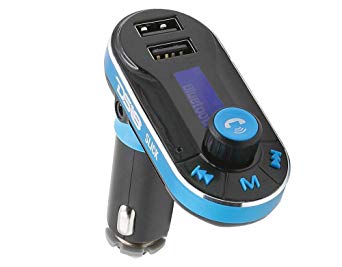 Generic Slick FM Transmitter, Wireless in-Car Bluetooth Receiver Radio Adapter Car Kit