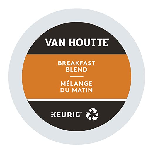 Van Houtte Breakfast Blend Single Serve Keurig Certified Recyclable K-Cup pods for Keurig brewers, 24 Count