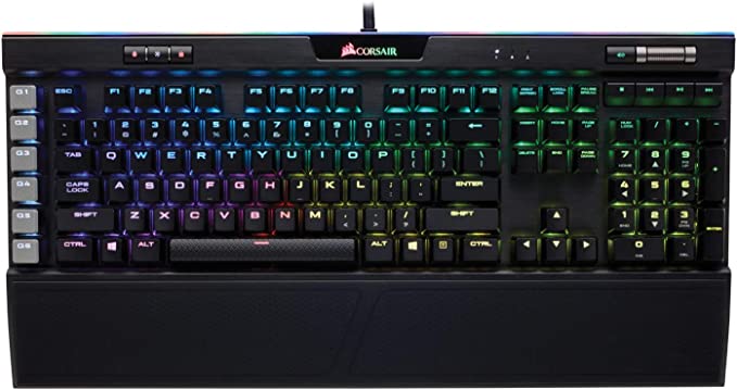 Corsair K95 RGB Platinum Mechanical Gaming Keyboard -  6x Programmable Macro Keys - USB Passthrough & Media Controls - Tactile & Quiet - Cherry MX Brown – RGB LED Backlit