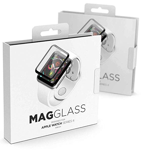 Magglass Apple Watch Series 4 Tempered Glass Screen Protector (44mm) Full Coverage Anti Shock Resistant Screen Guard