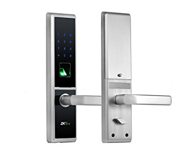 ZKTeco TL100 Fingerprint Biometric and Touchscreen Keypad Keyless RFID Smart Door Lock 5pcs RFID Cards,Right Handed
