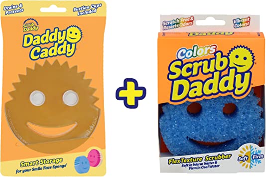 Scrub Daddy Sponge   Daddy Caddy Bundle (Blue)