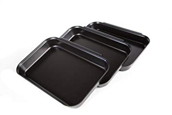 Fox Run 44914 Non-Stick Breading Set, Carbon Steel, 3-Piece