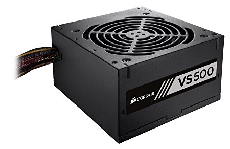 Corsair VS Series, VS500, 500 Watt (500W), Active PFC, 80 PLUS White Certified Power Supply