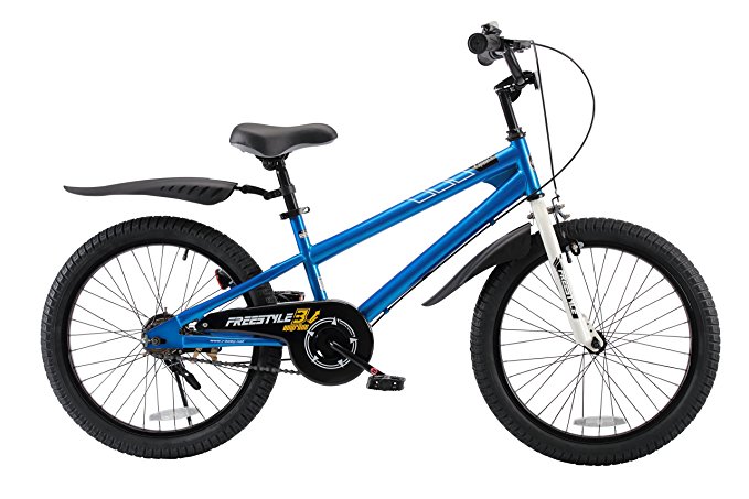 Royalbaby RB12B-6B BMX Freestyle Kids Bike, Boy's Bikes and Girl's Bikes with training wheels, Gifts for children, 12 inch wheels, Blue