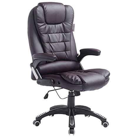 Executive Recline Extra Padded Office Chair (Standard, Brown)