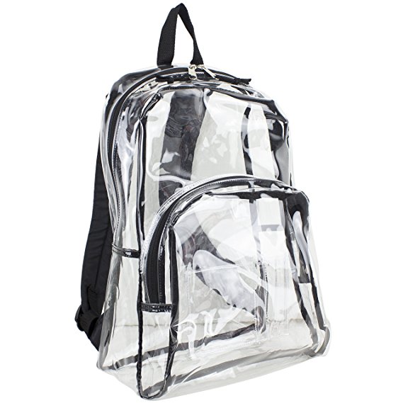 Eastsport Clear Backpack, Clear/Black