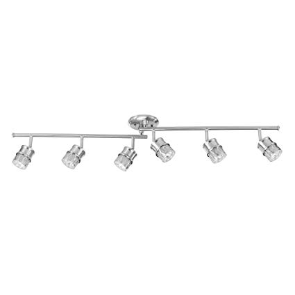 Globe Electric 59355 Kearney 6 Foldable Track Lighting, Brushed Nickel