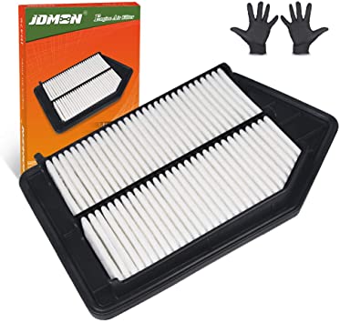 JDMON Engine Panel Air Filter Replacement for Honda Accord (2013-2017) Not for Hybrid Engine and 3.5 Liter, Acura TLX (2015-2017) JD476 (CA11476) with A Pair of Gloves
