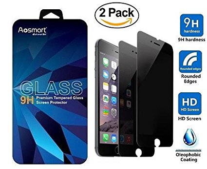 Amazingforless [Pack of 2] 5.5" iPhone 7 Plus Premium Privacy Anti-Spy 9H Tempered Glass HD Anti-Scratch Fingerprint Resistant Screen Protector