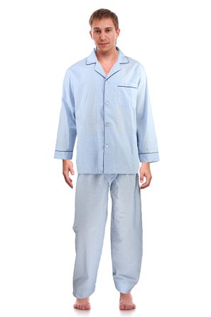 RK Classical Sleepwear Men's Broadcloth Woven Pajama Set,