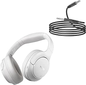 TOZO HT2 Hybrid Active Noise Cancelling Headphones Dark White   3.5mm Audio Cable Aux Cable Compatible for Headphone Tablets