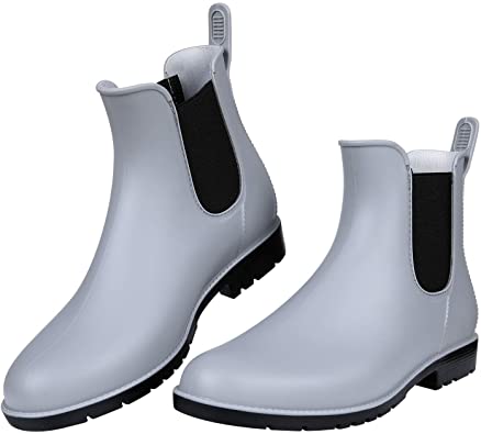 Women's Ankle Rain Boots Waterproof Chelsea Boots