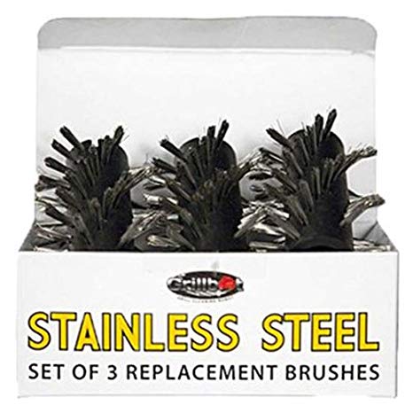 Grillbot GBS202 Replacement Brushes for Grill, Stainless Steel