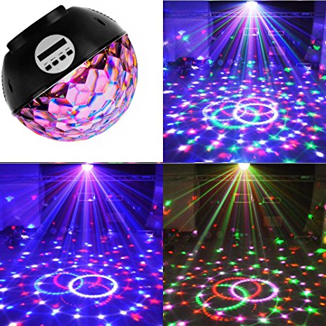 Disco Ball Party Lights Speaker,LVL Strobe Club lights Effect Magic Mini Led Stage Lights with Wireless Bluetooth Speaker,Suitable for Kids Birthday Gift Toys Home KTV Xmas Wedding Show Pub (Balck)