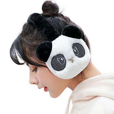 Surblue Cute Animal Earmuffs Winter Warm Outdoor Ear Covers Headband Fur Earwarmer