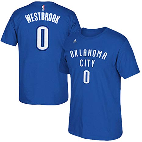 NBA Youth 8-20 Performance Game Time Team Color Player Name and Number Jersey T-Shirt (Medium 10/12, Russell Westbrook)