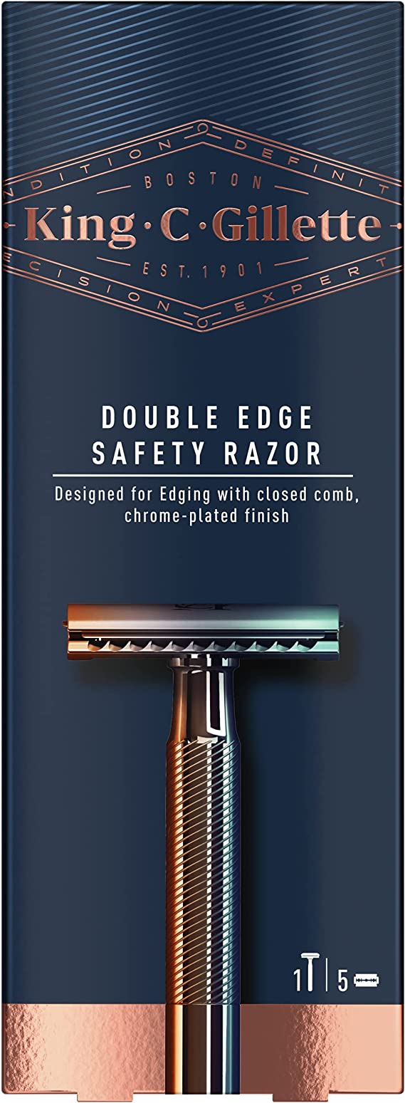 Gillette Double Edge Safety Razor   5 Razor Blades, 5 Count (Pack of 1)