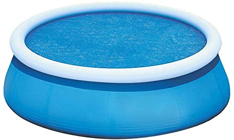katrinnay Solar Pool Cover 10ft Diameter,Blue Round Pool Covers for Above Ground Pools, Keeps Debris Such as Trash, Leaves Out
