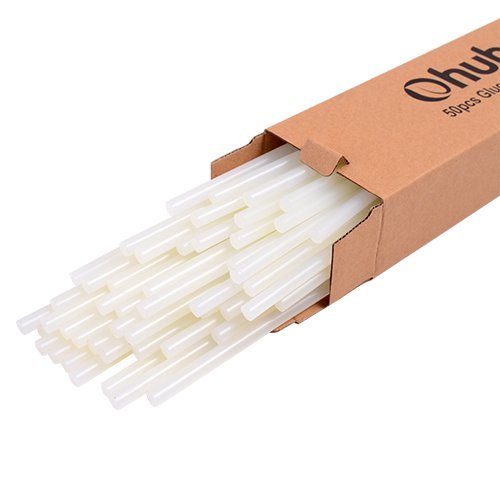 Ohuhu 50 pcs Hot Melt Glue Sticks for Mini Glue Gun, 5/16" Diameter 10" Length