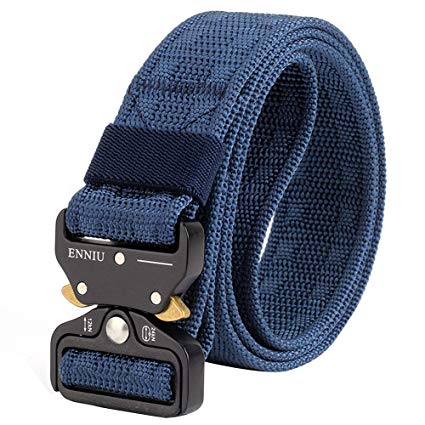 AIZESI Men Belts for jeans, Quick Release Buckle Webbing Riggers Nylon Belt, Fit for 30-46"