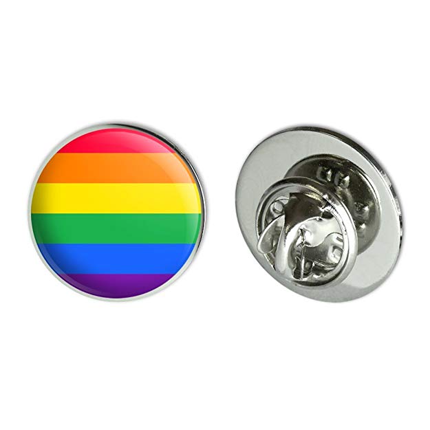GRAPHICS & MORE Rainbow Pride Gay Lesbian Contemporary Metal 0.75" Lapel Hat Pin Tie Tack Pinback