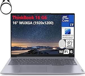 Lenovo ThinkBook 16 G6 16" FHD  Laptop Computer, 13th Gen Intel 14-Core i7-13700H, 32GB DDR5 RAM, 1TB PCIe SSD, WiFi 6, Bluetooth 5.2, Backlight Keyboard, Fingerprint Reader, Windows 11 Pro, Tilsiy