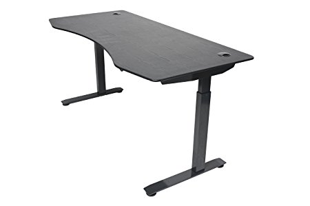 ApexDesk 71" W Electric Height Adjustable Standing Desk (Black Top / Black Frame)