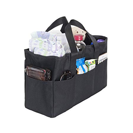 Diaper Bag Insert Organizer for Mom with 5 Outside & 6 Inside Storage Pockets - Transform Any Mom's Purse, Handbag, Backpack, Or Tote Bag