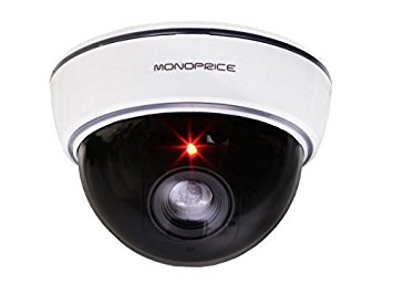 Monoprice 108429 Dummy Dome Camera with Switchable On/Off LED (2 Pack)