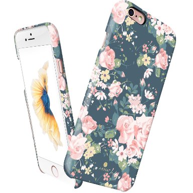 iPhone 6s case vintage floral Akna Vintage Obsession Series High Impact Slim Hard Case with Soft Fabric Interior for iPhone 6s Retail PackingVintage RoesUS