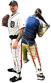 BIG LEAGUE EDGE VeloPRO Velocity Load Harness | Resistance Training System for Baseball Players | Pitchers & Hitters | Two Bungee Cords, One Foot Strap & Waist Belt | 4-in-1