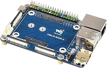 for Raspberry Pi Compute Module 4 IO Board,Mini Base Board (A) Lite Version with Standard CM4 Socket and Color-Coded Raspberry Pi 40PIN GPIO Header Onboard CSI/DSI/FAN/HDMI/USB/RJ45 Connectors