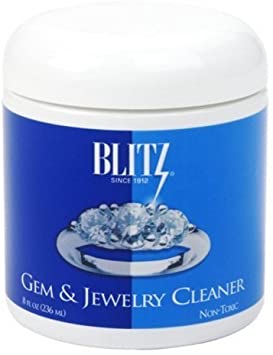 Blitz 651 Gem & Jewelry Cleaner with Basket & Brush for Fine Jewelry, 8 Ounces, 1-Pack