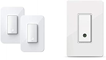 WeMo Wi-Fi Light Switch 3-Way 2-Pack Bundle - Control Lighting from Anywhere (WLS0403-BDL) & Light Switch, WiFi Enabled, Works with Alexa and The Google Assistant (F7C030fc)