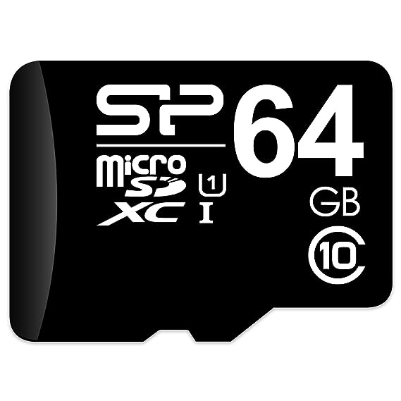 Silicon Power Elite 64GB microSDXC UHS-1 Flash Memory Card (SP064GBSTXBU1V10-SP)