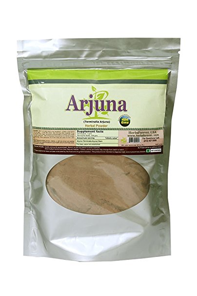 Arjuna Powder (Bark) (Terminalia Arjuna) (Ayurvedic Heart Care Formulation) (Wild Crafted from Natural Habitat) 16 Oz, 454 Gms 2x (Optimum Potency)