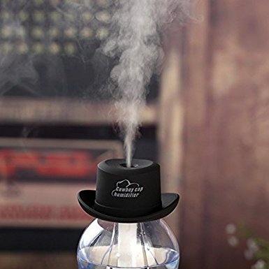 EchoAcc® Cowboy Cap USB Mini Portable Air Humidifier Aromatherapy Mist Maker for Office Home Travel